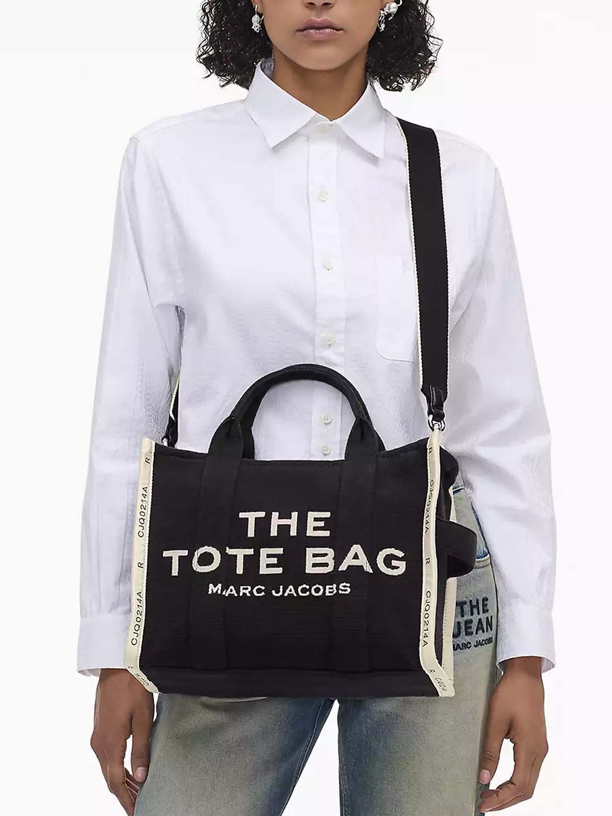 black Marc Jacobs Jacquard Medium Tote Bag | Quaranta Boutique